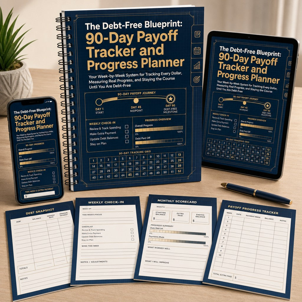 The Debt-Free Blueprint: 90-Day Payoff Tracker and Progress Planner