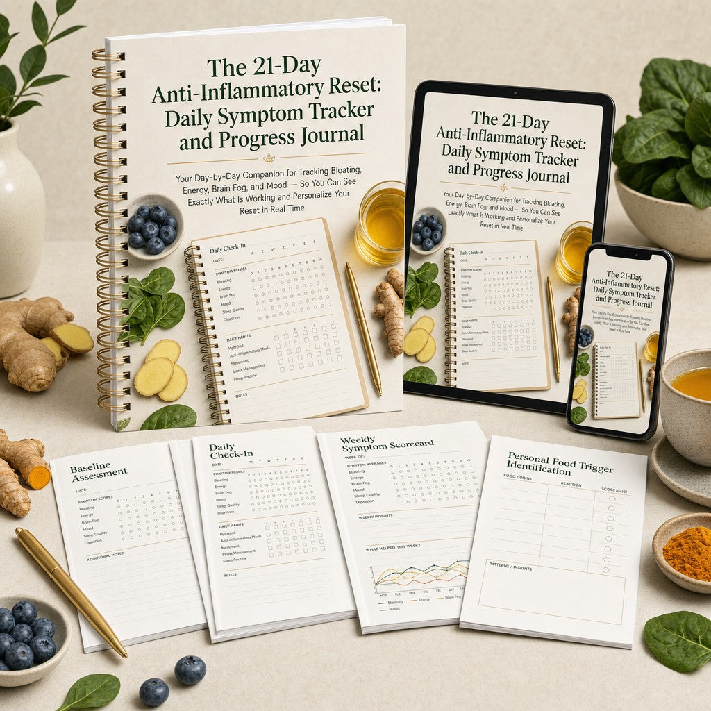 The 21-Day Anti-Inflammatory Reset: Daily Symptom Tracker and Progress Journal