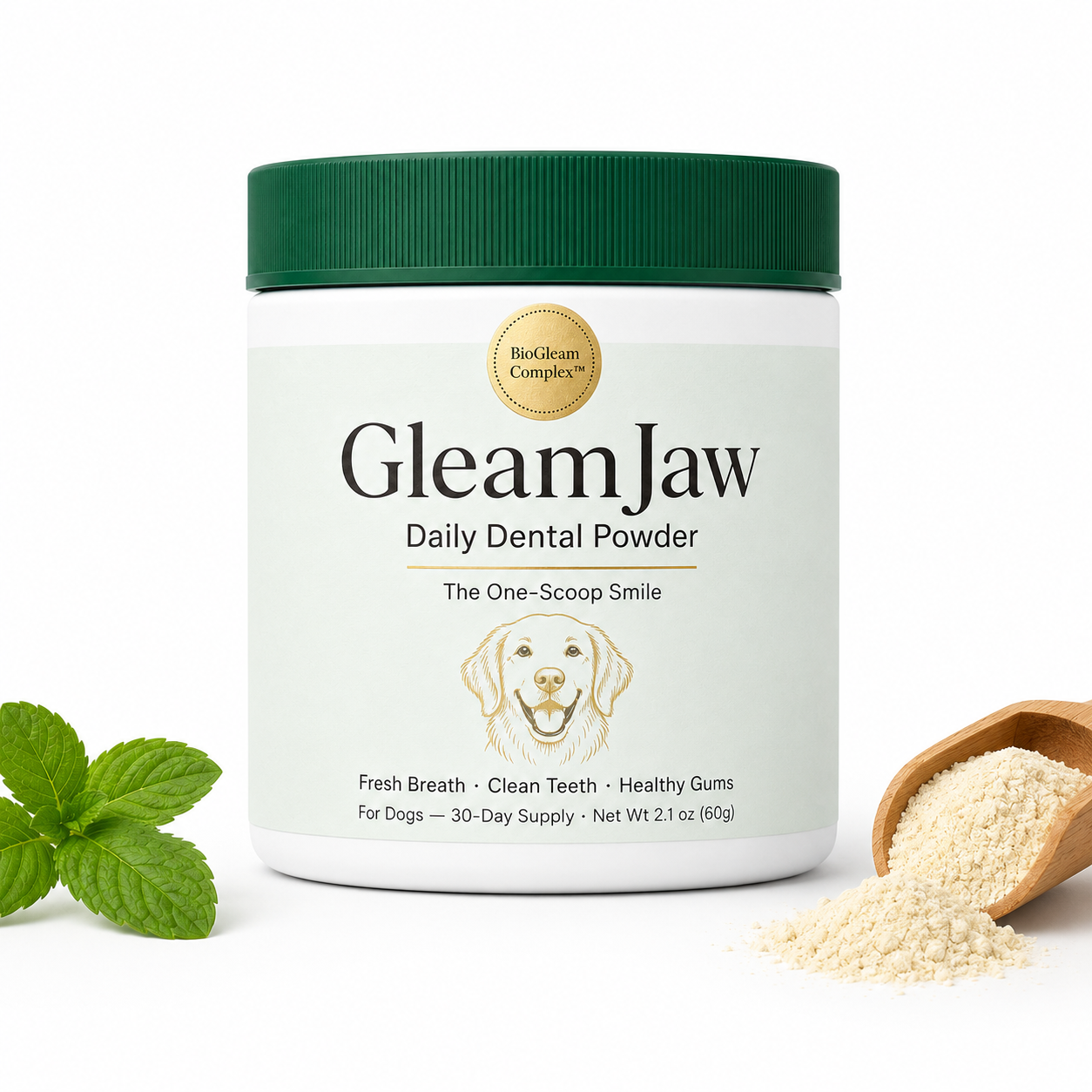 1 Jar - GleamJaw Daily Dental Powder