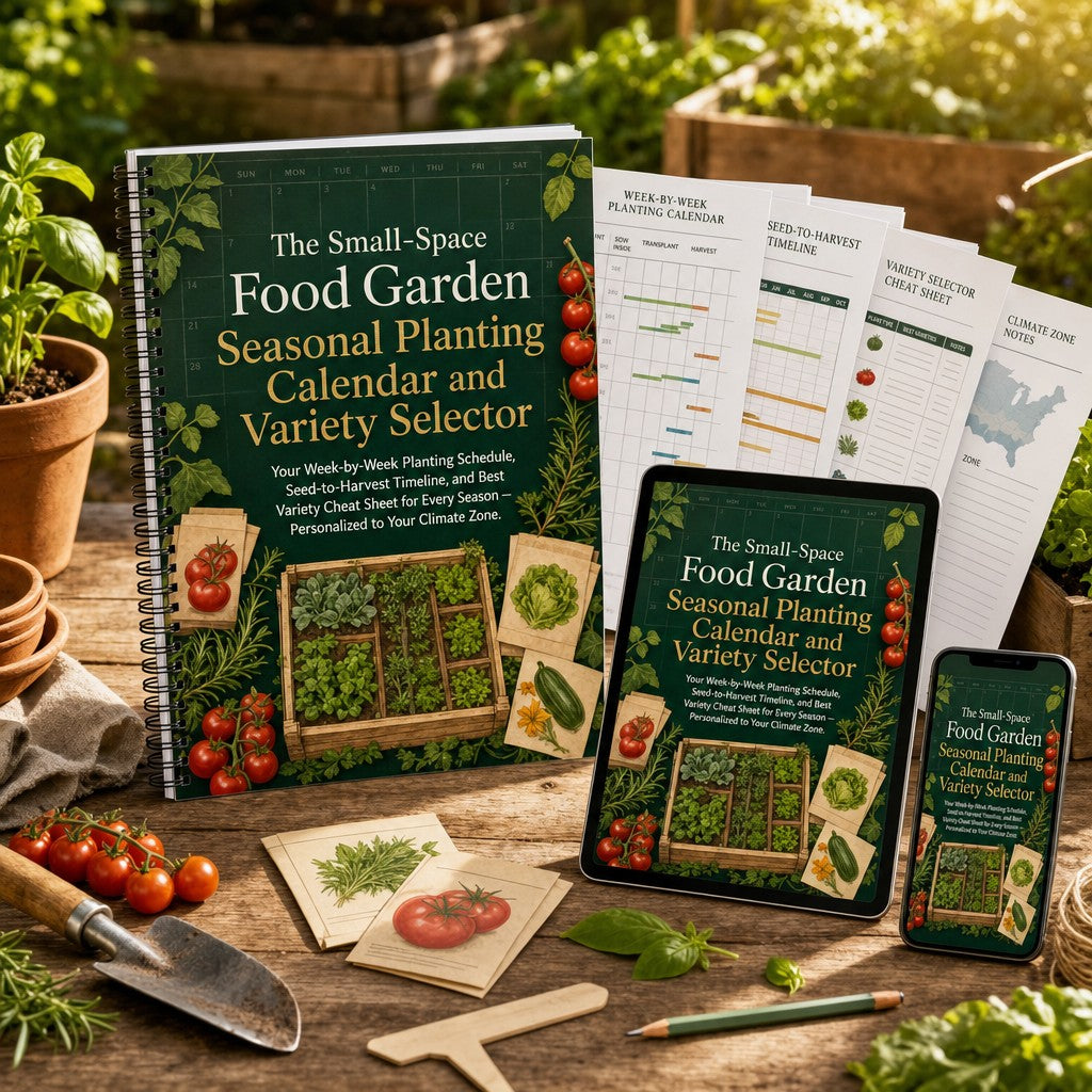 The Small-Space Food Garden Seasonal Planting Calendar and Variety Selector