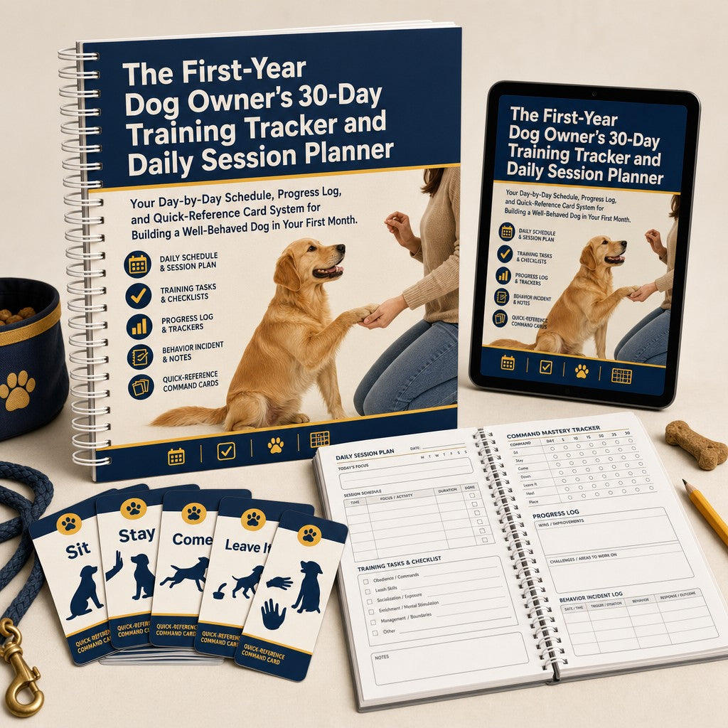 The First-Year Dog Owner's 30-Day Training Tracker and Daily Session Planner