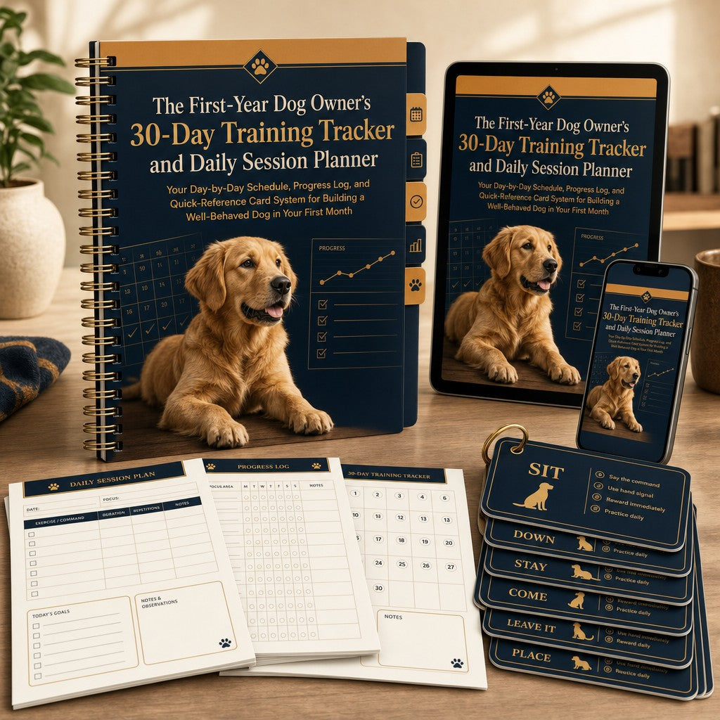 The First-Year Dog Owner's 30-Day Training Tracker and Daily Session Planner